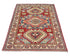 3x4 Red Kuba Afghan Hand Knotted Wool Area Rug